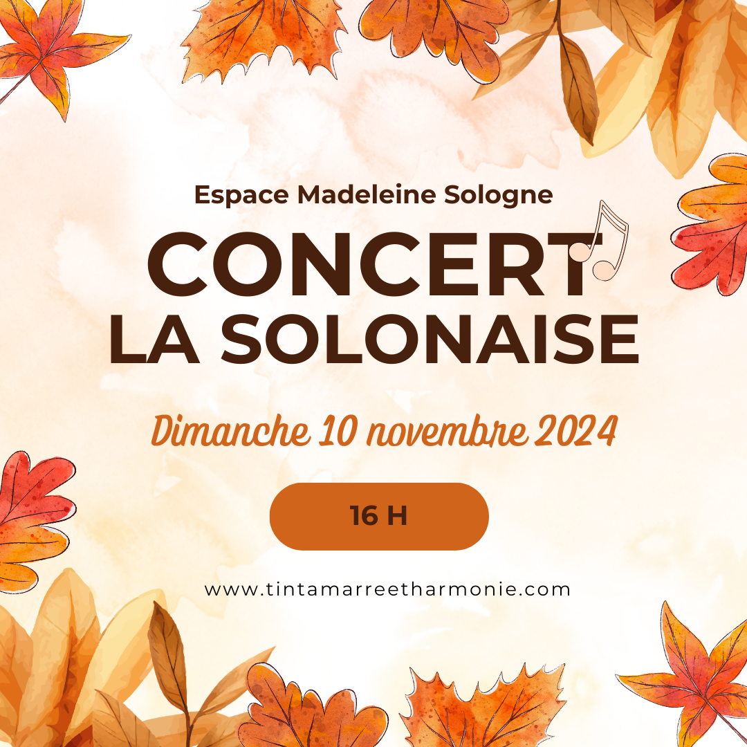 A VOS AGENDAS – Concert de LA SOLONAISE 10.11.2024