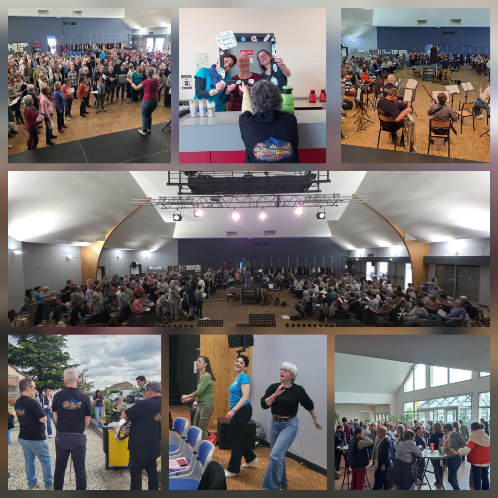 Chœur en Sologne 2026 Votre présence, vos sourires et votre enthousiasme ont fait de ce week-end chantant un véritable succès. échauffement et accords du double quintette.